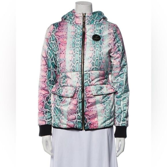 Roberto Cavalli Sport Evening Pink Animal Print Jacket - Picture 1 of 2